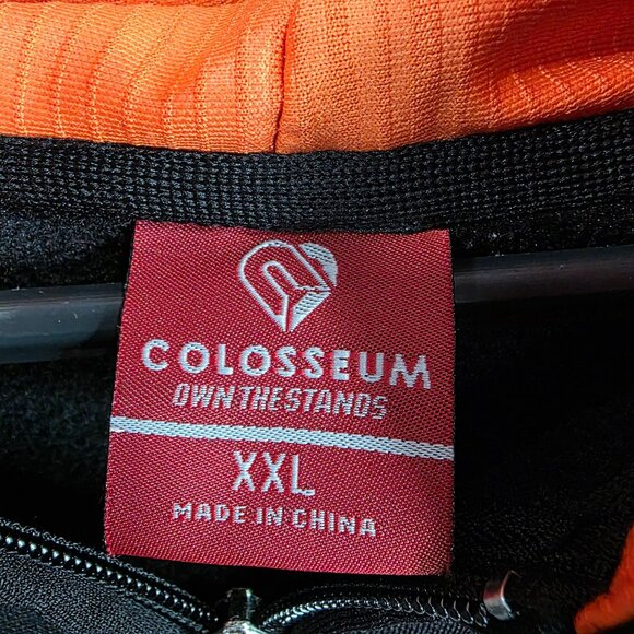 Mens Colosseum Cowboys OSU Black & Orange Full Zip Hoodie Jacket Polyester XXL - Picture 4 of 10
